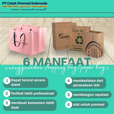 Cetak Paper Bag Kado Custom Mini Tas Belanja Lipat Jumbo Kualitas