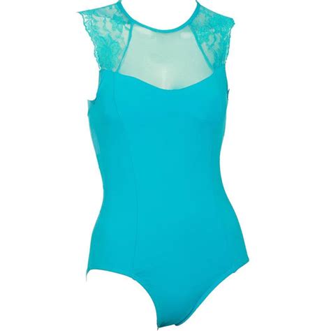 Pw Dancewear Adults Ivy Stretch Mesh Leotard Turquoise Ditto Dancewear