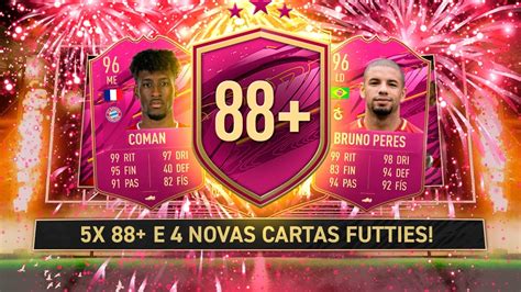 NOVO DME 5x 88 DOS FUTTIES TIME 1 E QUATRO NOVAS CARTAS FUTTIES