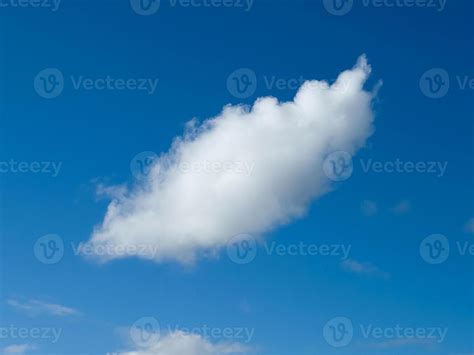 Single White Fluffy Cumulus Cloud In The Blue Summer Sky 43286014 Stock