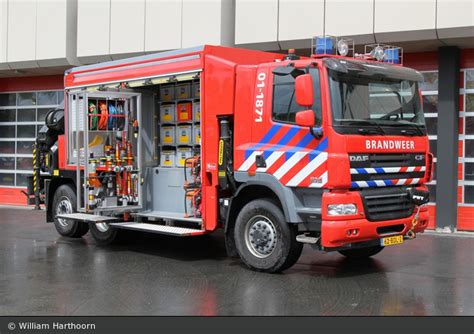 Einsatzfahrzeug Groningen Brandweer Rw Kran Bos