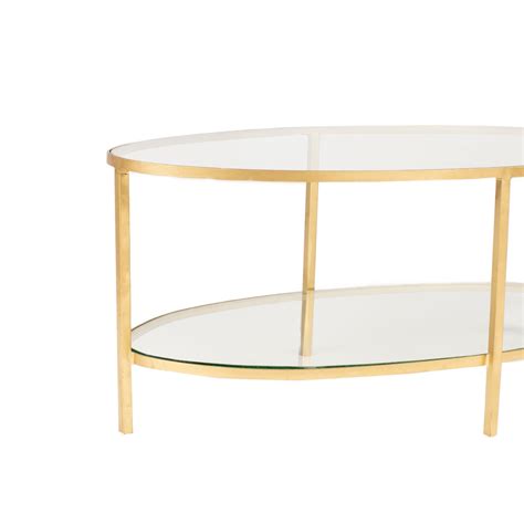 Oval Metal Coffee Table With Double Crystal Warehouse Rentals