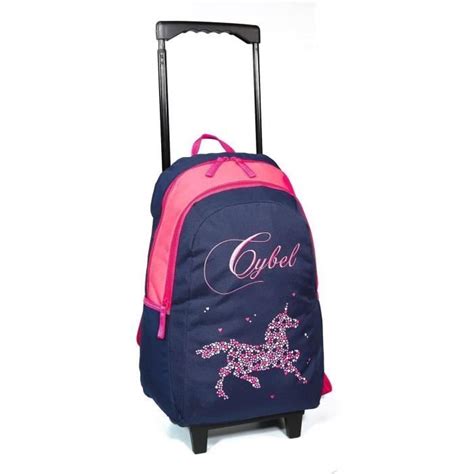 Sac Dos Roulettes Cybel Cheval Licorne Bleu Marine U