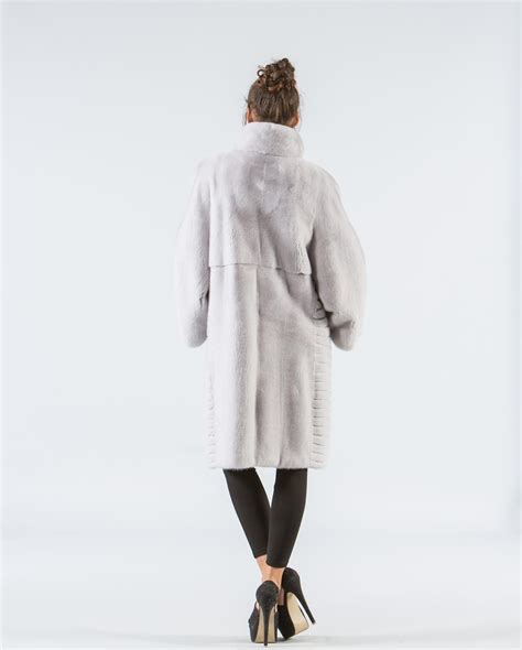 Silver Gray Mink Fur Coat Real Fur Coats Haute Acorn