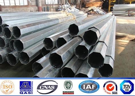 M KV Electric Service Pole With Hot Dip Galvanized For Power Transmission