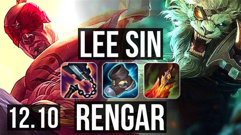 Lee Vs Rengar Jng 6 0 11 500 Games Dominating Na Master 12