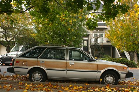 Old Parked Cars Woodgrain Wagon 1983 Datsunnissan Sentra