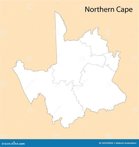 High Quality Map Of Northern Cape Is A Region Of South Africa Stock