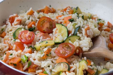 Zucchini Tomaten Reis Pfanne Rezept