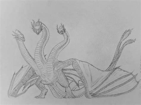 J.T on Instagram: “Still in the process... Drawing Ghidorah is really ...