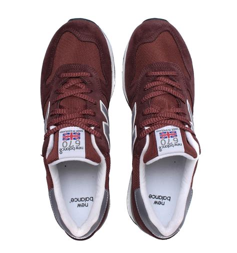 New Balance Suede 670 Made In England Burgundy Trainers For Men Lyst