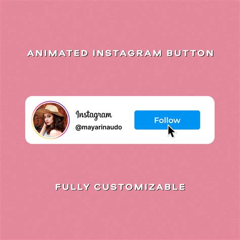 Custom Animated Instagram Follow Button Overlay for Intro - Etsy