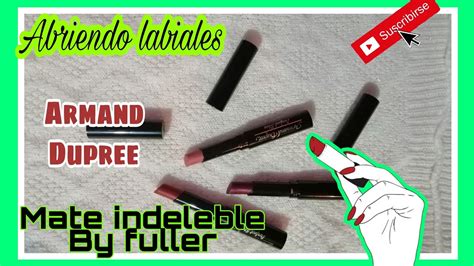 Nuevos Tonos Mate Indeleble De Armand Dupree By Fuller Abriendo