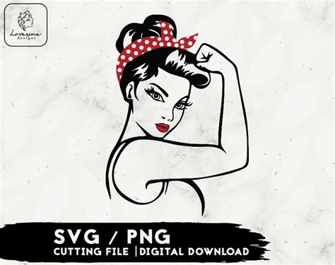 Rosie The Riveter Svg Design Woman Power Svg Files For Etsy In