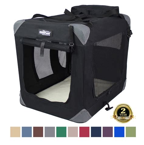 elitefield  door folding soft dog crate  carrying bag  fleece