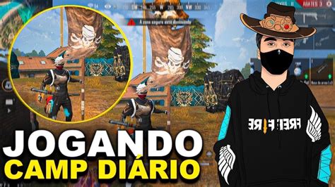 Free Fire Ao Vivo Jogando Camp Ate Brotaaa Youtube