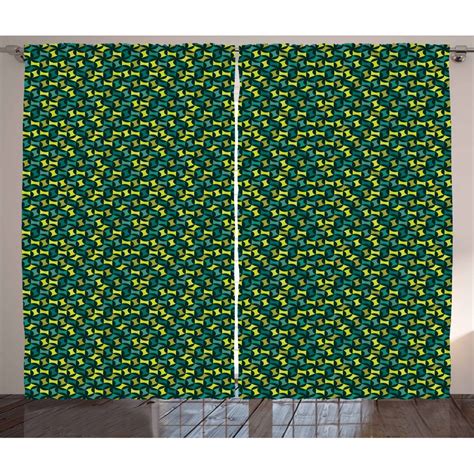 Abstract Curtains 2 Panels Set Geometric Composition Modern Art