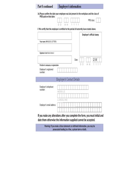 Application Form For Maternity Benefit Free Download