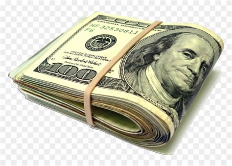 Free Money Falling Transparent Background Dollar Wad Free