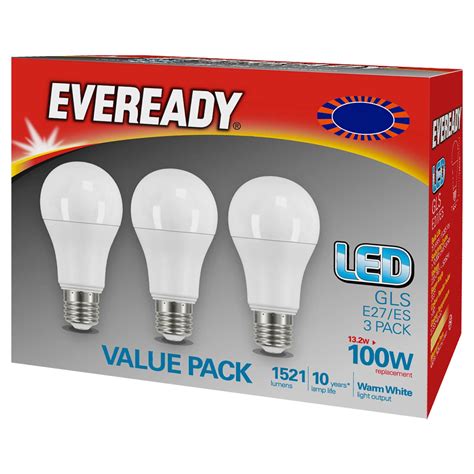 Eveready 100w E27 Led Bulb 3pk Lighting Bandm