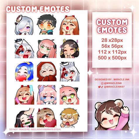 Custom Twitch Emote Cute Aesthetic Emote Streamers Twitch Discord