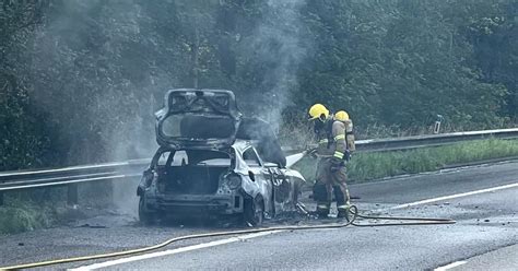 Live Updates As M At Standstill After Bmw Bursts Into Flames