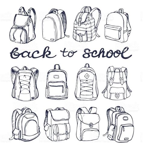 Sketch Doodle Backpacks Backpack Drawing Sketches Doodles How To