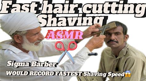 ASMR Fast Hair Cutting Lofi And Fast Shaving With Barber Is Old