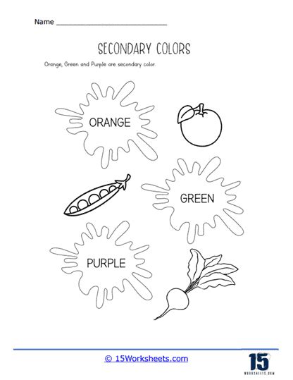 Secondary Colors Worksheet