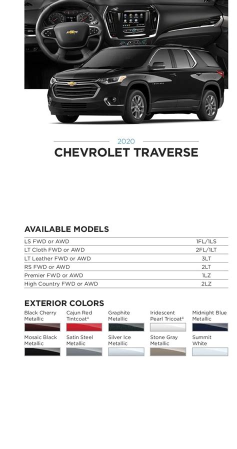 Chevy Traverse Color Chart Roze Wenona