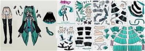 hatsune miku papercraft pdf Buscar con Google Artesanías de anime