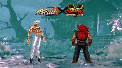 Akuma Vs Orochi Kof Allstar X Street Fighter V But Mugen Youtube