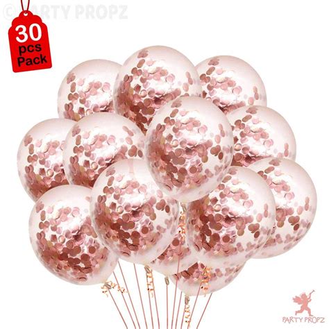 Buy Party Propz Pack Of 30 Pcs Rose Gold Confetti Balloons For Girls