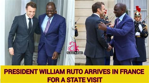 PRESIDENT WILLIAM RUTO ARRIVES IN FRANCE FOR A STATE VISIT RUTO