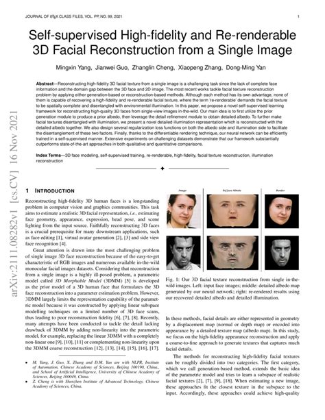 Self Supervised High Fidelity And Re Renderable D Facial