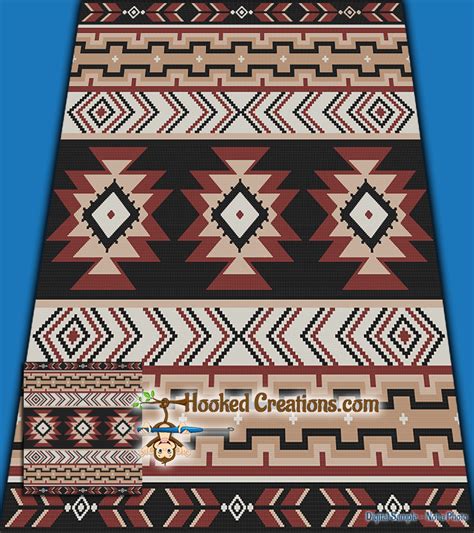 Navajo Inspired Sc Full Size Blanket Crochet Pattern Pdf Download