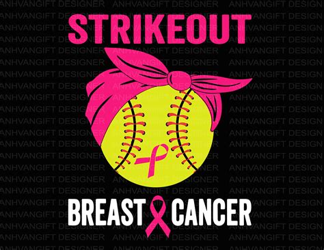 Strike Out Svg Breast Cancer Svg Cancer Baseball Svg Pink Etsy