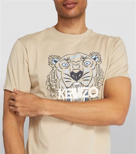 Kenzo Beige Icon Tiger T Shirt Harrods Uk