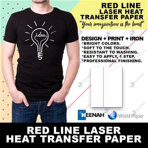 Laser Dark Heat Transfer Paper Red Line Heat Transfer Paper