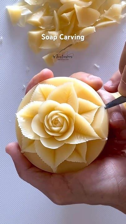 Soap Carving Thai Style Ideas Design How To Carve Rose In Soap ソープカービング Soapcarving