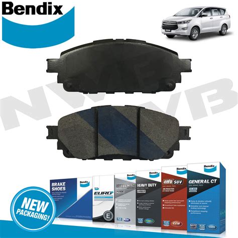 Bendix Brake Pads Front Set GCT For Toyota Innova 2016 2022 DB2396