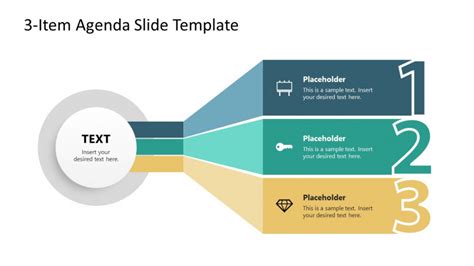 3 무료ppt다운 Agenda Slide Template With Core Element