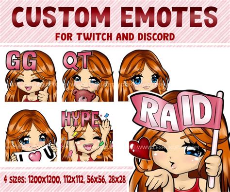 Twitch Emotes Redhead Girl Blue Eyes Redhead Girl Whatsapp Etsy Singapore