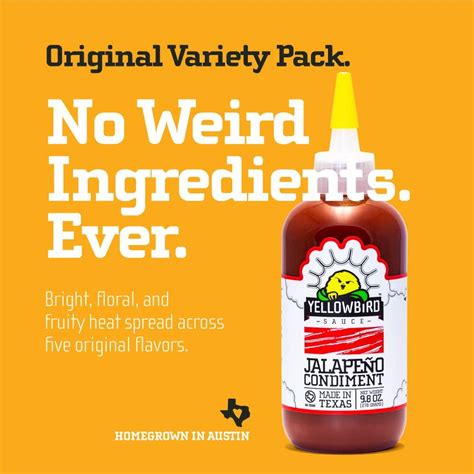 Hot Sauce Variety Pack By Yellowbird Hot Sauce Sampler Gift Set With Blue Agave Sriracha