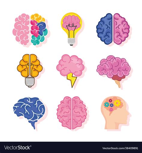 Brains Icon Group Royalty Free Vector Image Vectorstock
