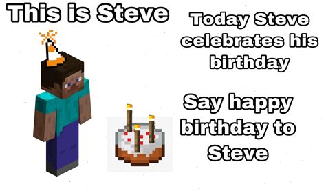 Happy birthday Steve : r/memes