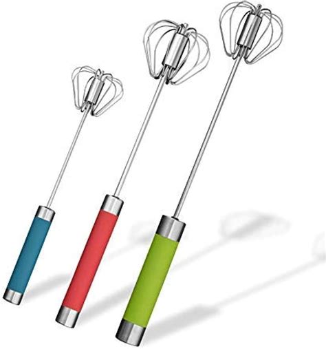 Stainless Steel Semi Automatic Egg Whisk Pcs Hand Push Rotary Whisk