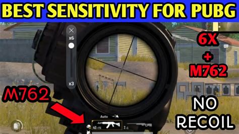 BEST SENSITIVITY FOR PUBG EMULATOR RECOIL CONTROL M762 6X