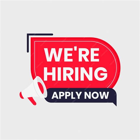 Premium Vector | We are hiring apply now announcement job vacancy