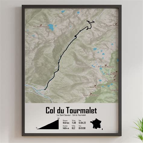 Affiche Col Du Tourmalet Depuis Luz Souvenir Personnalisable